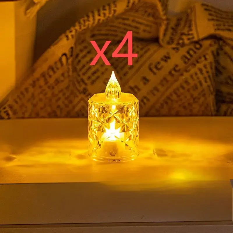 Crystal Flameless Candle Set