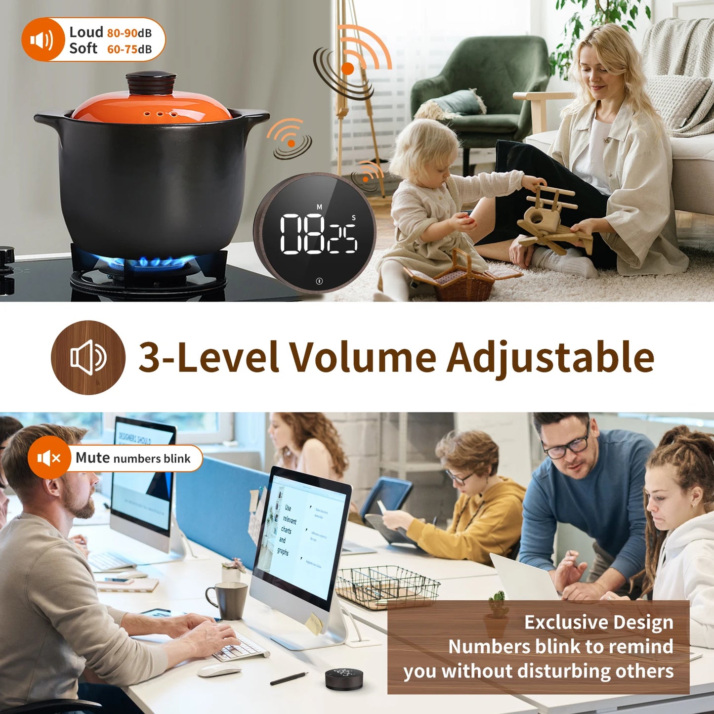 Digital Magnetic Kitchen Timer