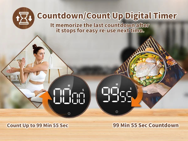 Digital Magnetic Kitchen Timer