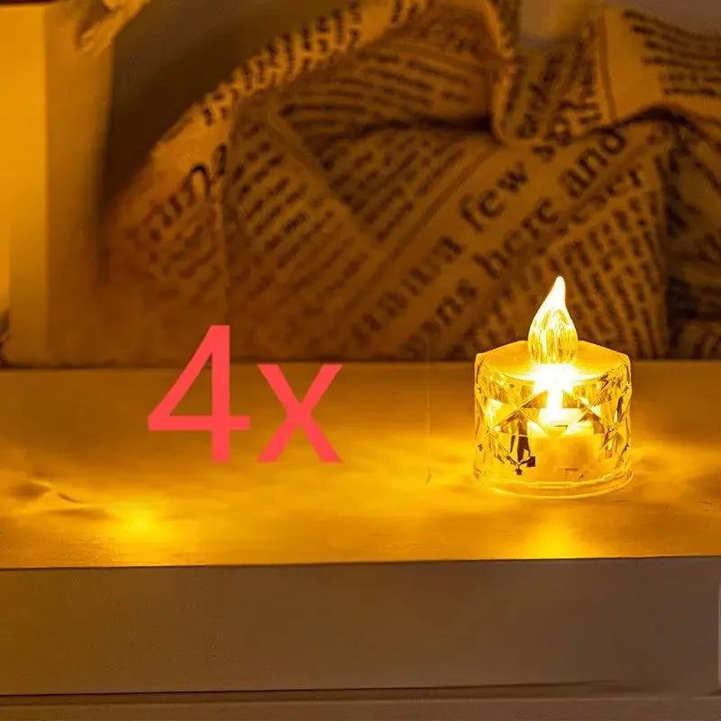 Crystal Flameless Candle Set