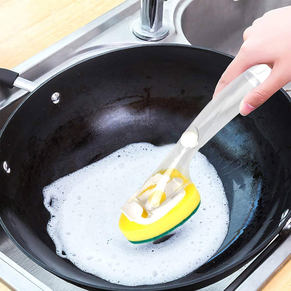 Refillable Dish Wand Scrubber
