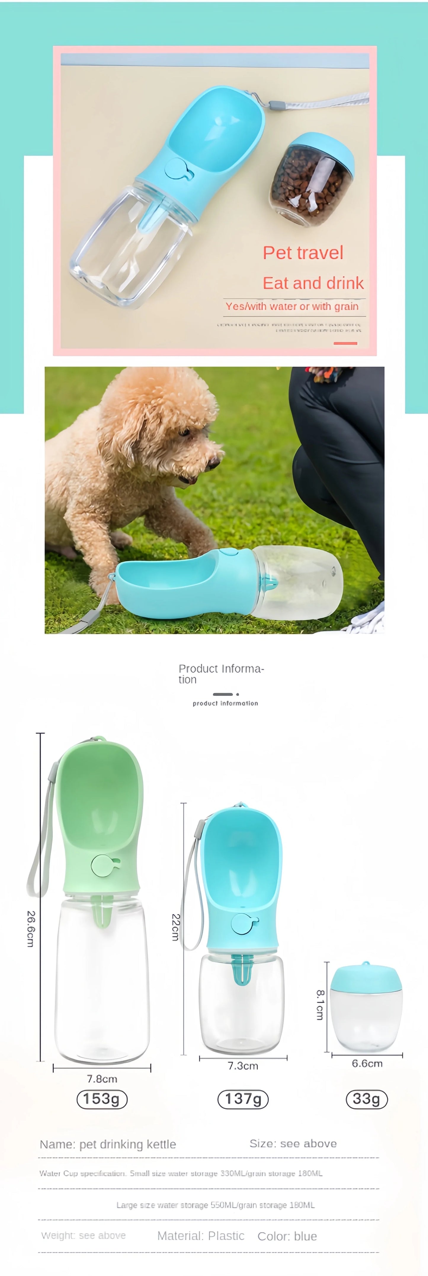 Portable Pet Water Bottle
