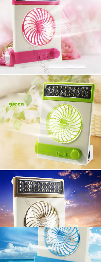 Mini Solar Fan Lamp