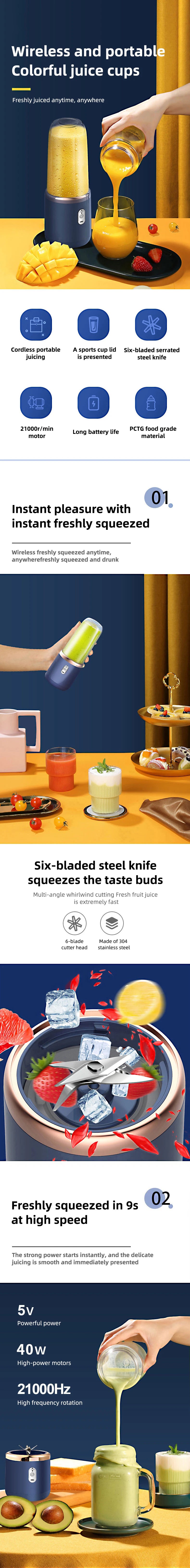 Portable Electric Juice Blender