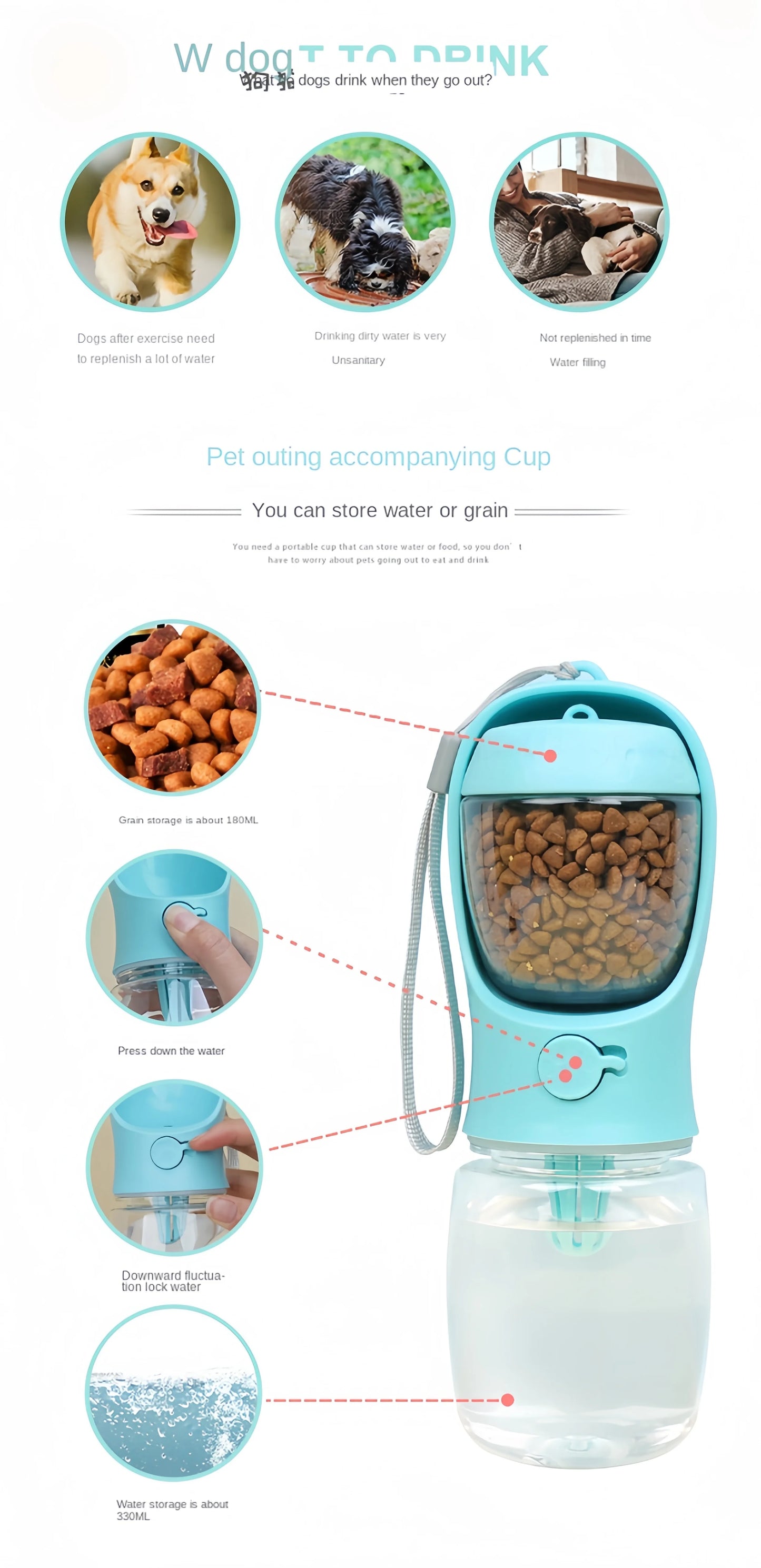 Portable Pet Water Bottle