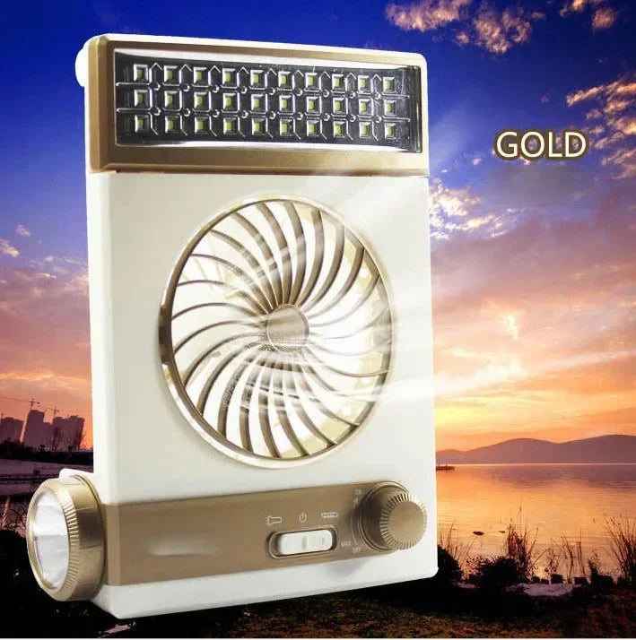 Mini Solar Fan Lamp