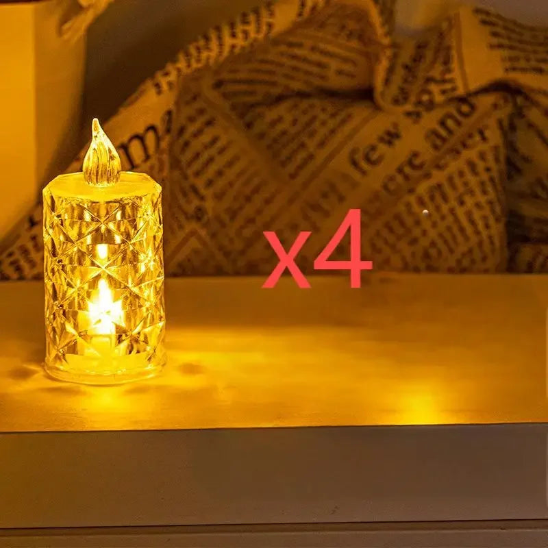 Crystal Flameless Candle Set