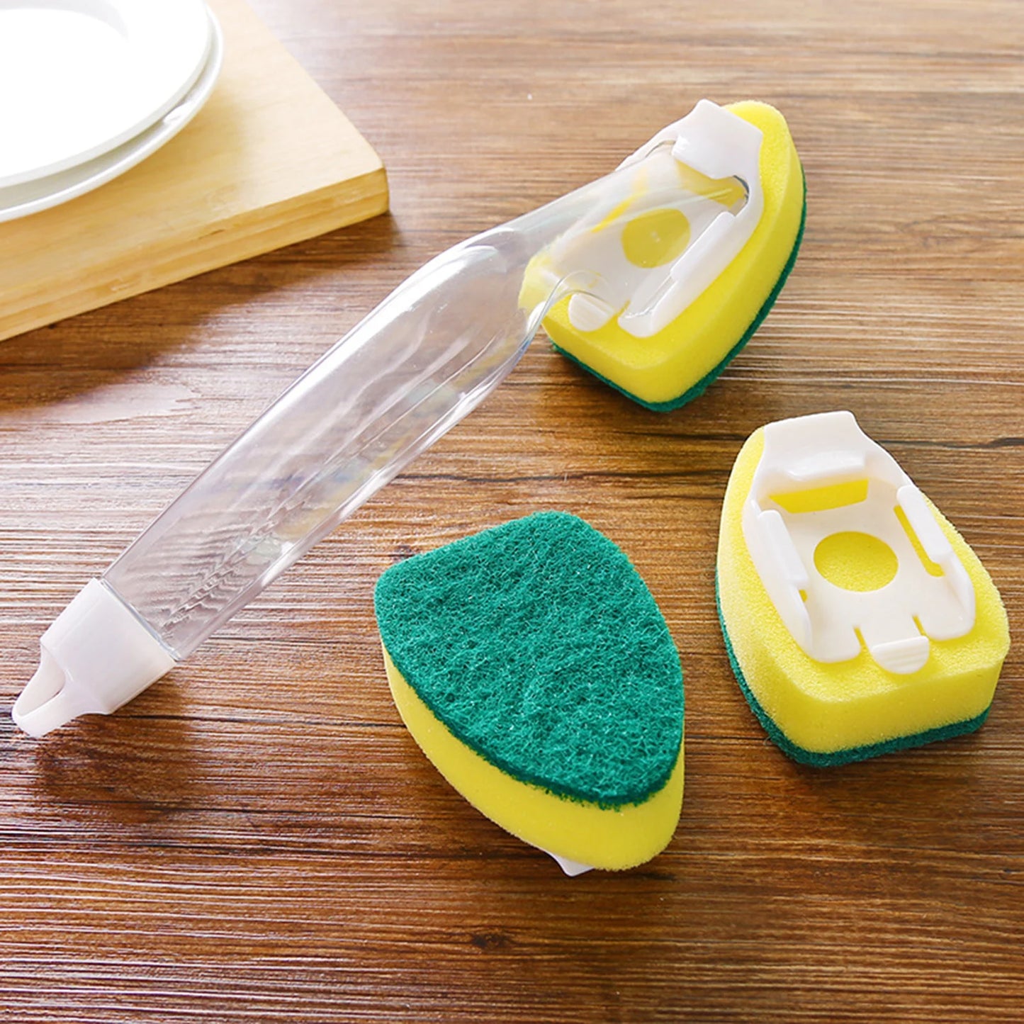 Refillable Dish Wand Scrubber