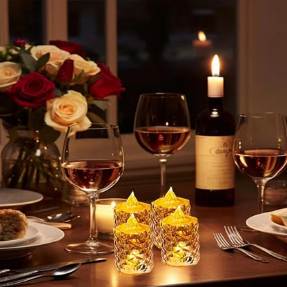 Crystal Flameless Candle Set