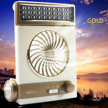 Mini Solar Fan Lamp